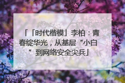 「时代楷模」李柏：青春绽华光，从基层“小白”到网络安全尖兵