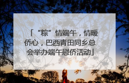 “粽”情端午，情暖侨心，巴西青田同乡总会举办端午慰侨活动