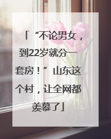 “不论男女，到22岁就分一套房！”山东这个村，让全网都羡慕了