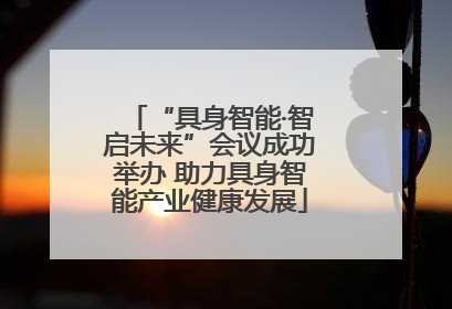 “具身智能·智启未来”会议成功举办 助力具身智能产业健康发展