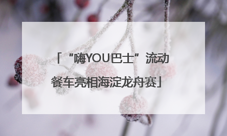 “嗨YOU巴士”流动餐车亮相海淀龙舟赛