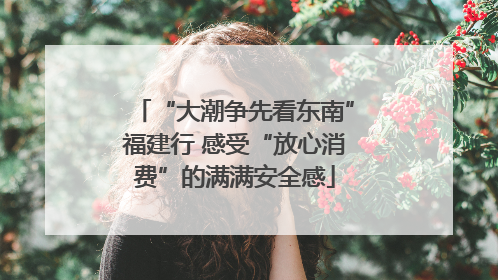 “大潮争先看东南”福建行 感受“放心消费”的满满安全感