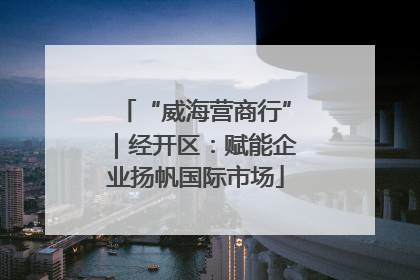 “威海营商行”｜经开区：赋能企业扬帆国际市场