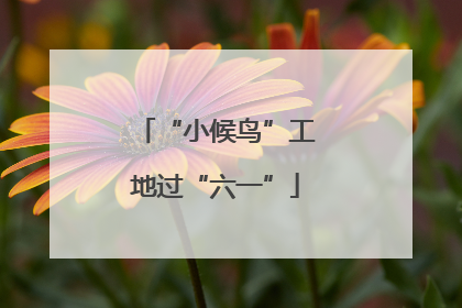 “小候鸟”工地过“六一”