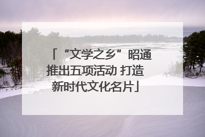 “文学之乡”昭通推出五项活动 打造新时代文化名片