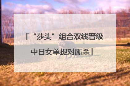 “莎头”组合双线晋级 中日女单捉对厮杀