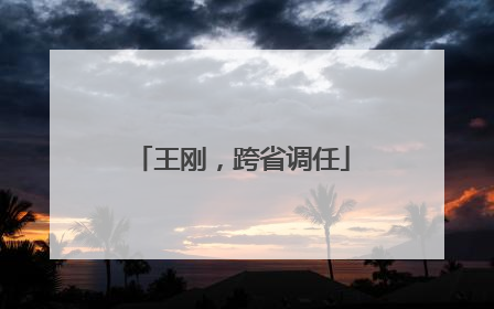 王刚，跨省调任