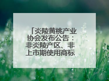 炎陵黄桃产业协会发布公告：非炎陵产区、非上市期使用商标包装均属侵权