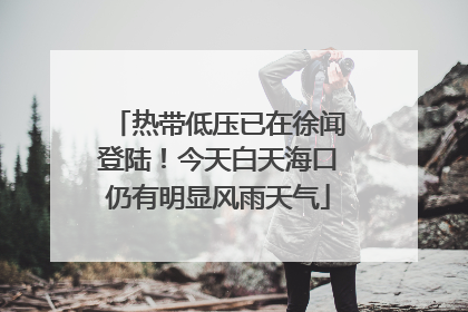热带低压已在徐闻登陆！今天白天海口仍有明显风雨天气
