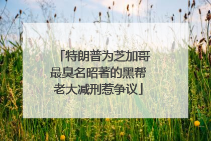 特朗普为芝加哥最臭名昭著的黑帮老大减刑惹争议