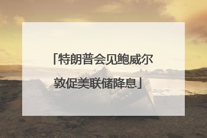 特朗普会见鲍威尔 敦促美联储降息
