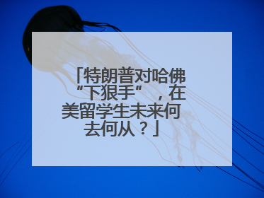 特朗普对哈佛“下狠手”，在美留学生未来何去何从？