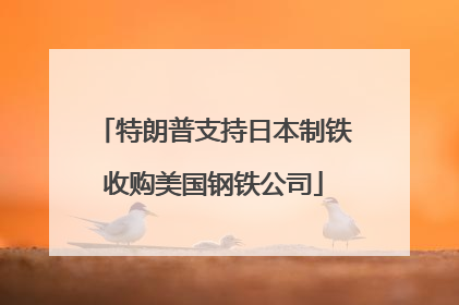 特朗普支持日本制铁收购美国钢铁公司
