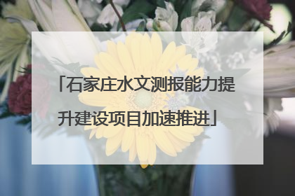 石家庄水文测报能力提升建设项目加速推进