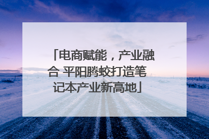 电商赋能，产业融合 平阳腾蛟打造笔记本产业新高地