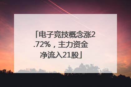 电子竞技概念涨2.72%，主力资金净流入21股