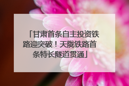 甘肃首条自主投资铁路迎突破！天陇铁路首条特长隧道贯通