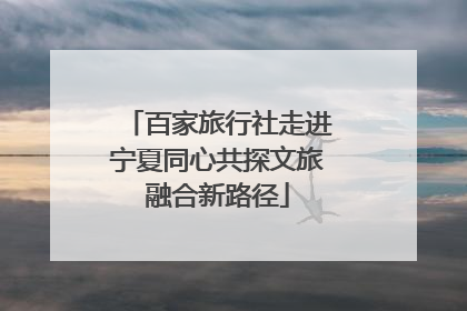 百家旅行社走进宁夏同心共探文旅融合新路径