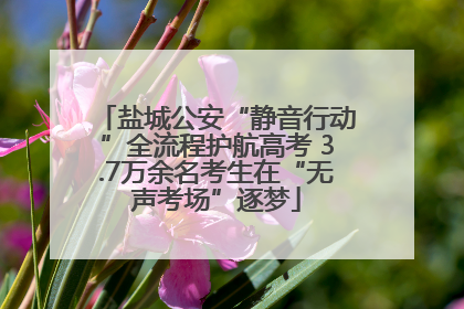 盐城公安“静音行动”全流程护航高考 3.7万余名考生在“无声考场”逐梦