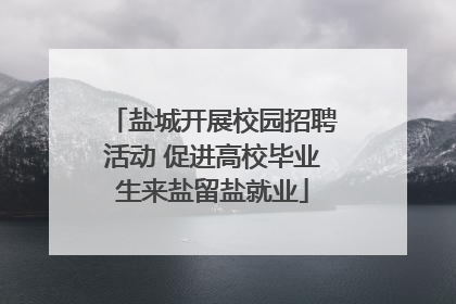盐城开展校园招聘活动 促进高校毕业生来盐留盐就业