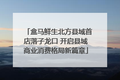 盒马鲜生北方县域首店落子龙口 开启县域商业消费格局新篇章
