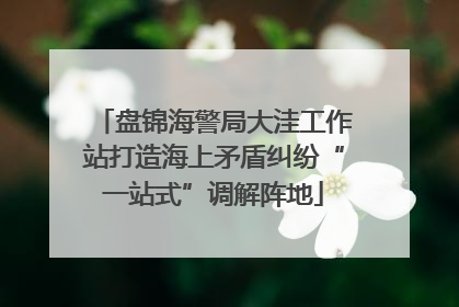 盘锦海警局大洼工作站打造海上矛盾纠纷“一站式”调解阵地