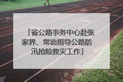 省公路事务中心赴张家界、常德指导公路防汛抢险救灾工作