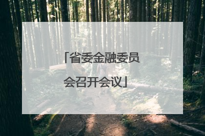 省委金融委员会召开会议