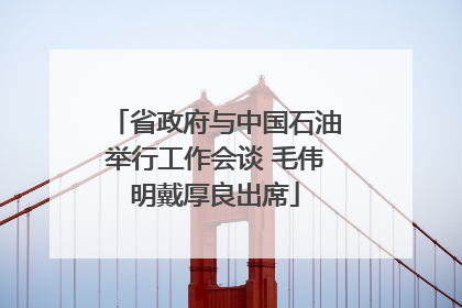 省政府与中国石油举行工作会谈 毛伟明戴厚良出席