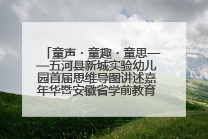 童声・童趣・童思——五河县新城实验幼儿园首届思维导图讲述嘉年华暨安徽省学前教育教研基地园项目阶段性成果展示活动