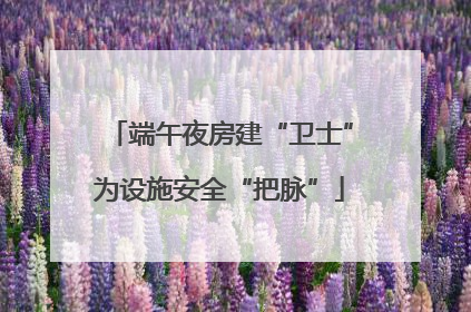 端午夜房建“卫士”为设施安全“把脉”