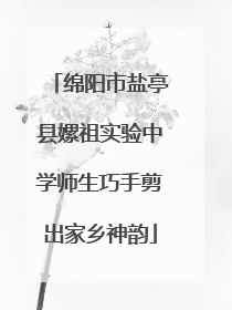 绵阳市盐亭县嫘祖实验中学师生巧手剪出家乡神韵