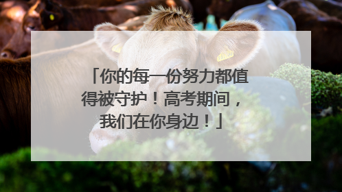 你的每一份努力都值得被守护！高考期间，我们在你身边！