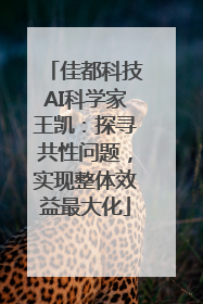 佳都科技AI科学家王凯：探寻共性问题，实现整体效益最大化