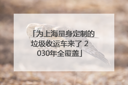 为上海量身定制的垃圾收运车来了 2030年全覆盖