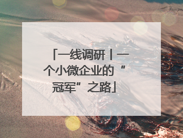 一线调研丨一个小微企业的“冠军”之路