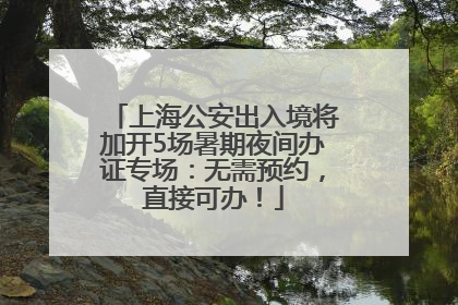 上海公安出入境将加开5场暑期夜间办证专场：无需预约，直接可办！