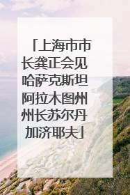 上海市市长龚正会见哈萨克斯坦阿拉木图州州长苏尔丹加济耶夫