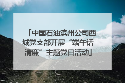 中国石油滨州公司西城党支部开展“端午话清廉”主题党日活动