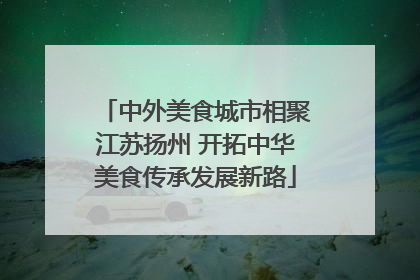 中外美食城市相聚江苏扬州 开拓中华美食传承发展新路