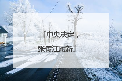 中央决定，张传江履新