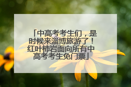 中高考考生们，是时候来淄博旅游了！红叶柿岩面向所有中高考考生免门票