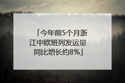 今年前5个月浙江中欧班列发运量同比增长约8%