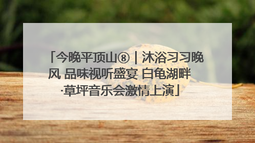 今晚平顶山⑧｜沐浴习习晚风 品味视听盛宴 白龟湖畔·草坪音乐会激情上演