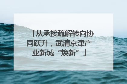 从承接疏解转向协同跃升，武清京津产业新城“焕新”