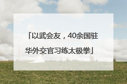 以武会友，40余国驻华外交官习练太极拳