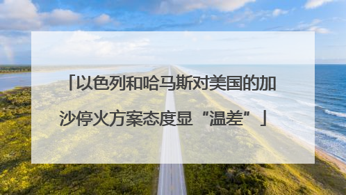 以色列和哈马斯对美国的加沙停火方案态度显“温差”