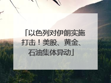 以色列对伊朗实施打击！美股、黄金、石油集体异动
