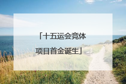 十五运会竞体项目首金诞生
