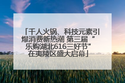 千人火锅、科技元素引爆消费新热潮 第三届“乐购湖北616三好节”在夷陵区盛大启幕